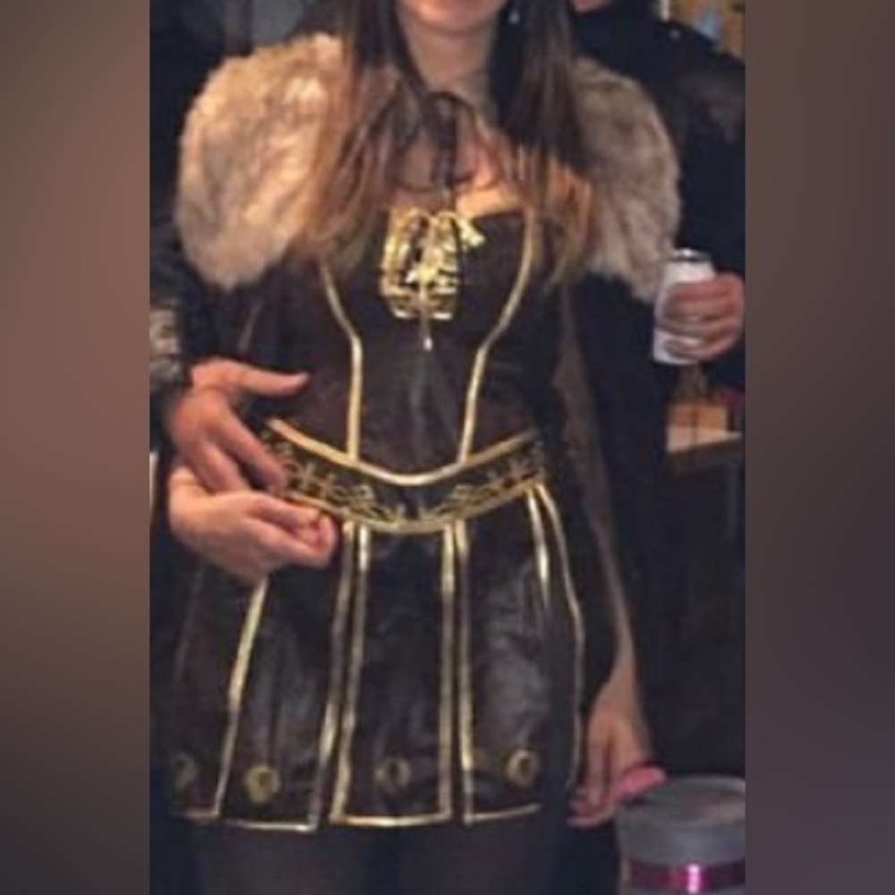 Elegant Black and Gold Mini Dress